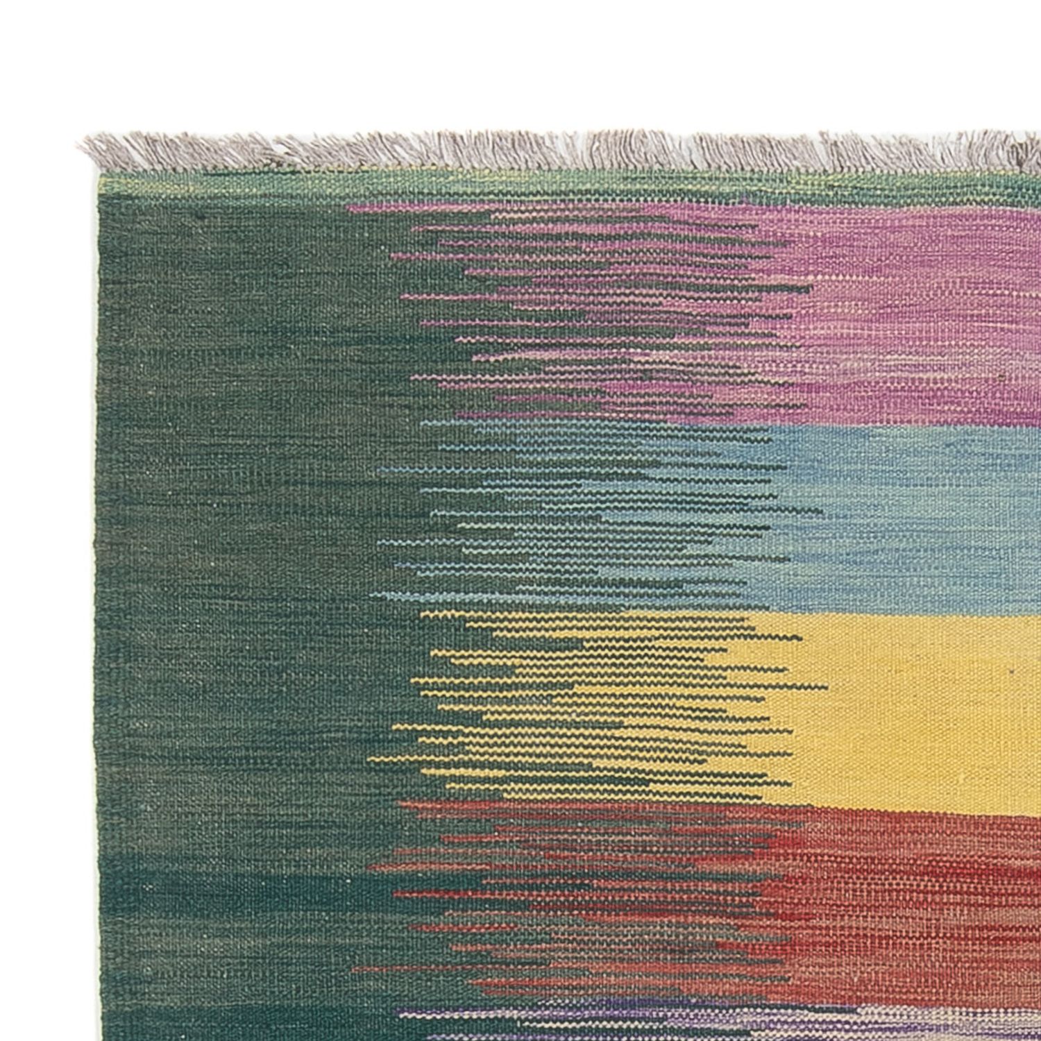 Kelim matta - trendig - 201 x 143 cm - flerfärgad