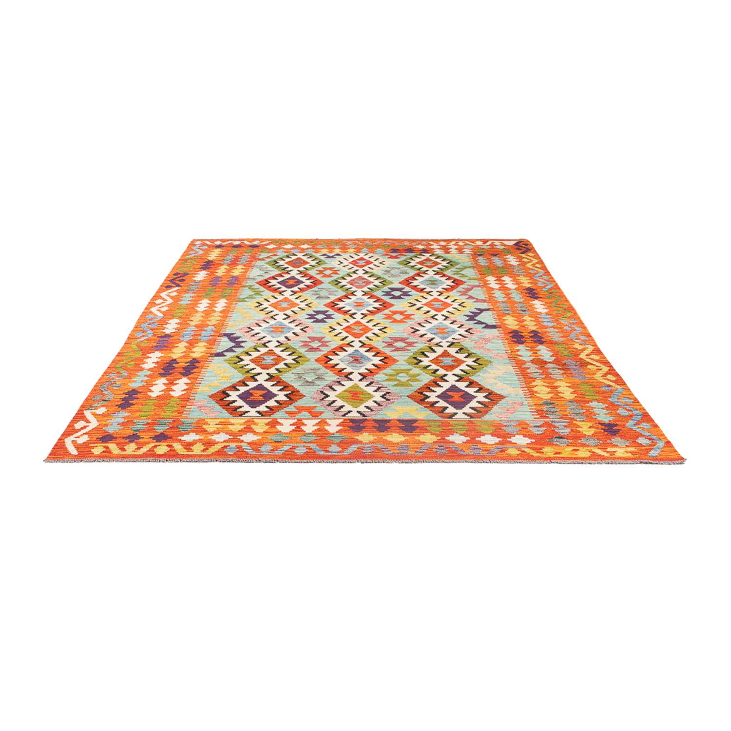Kelimský koberec - Splash - 247 x 176 cm - vícebarevné