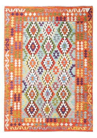 Tapis Kelim - Splash - 247 x 176 cm - multicolore