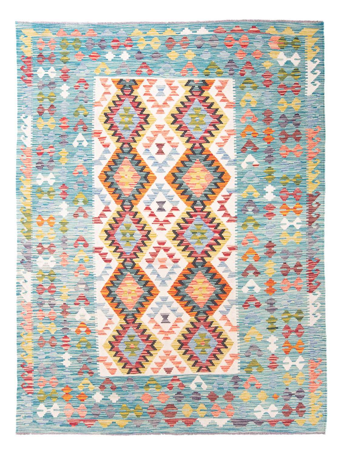 Kelim Carpet - Splash - 251 x 182 cm - flerfärgad