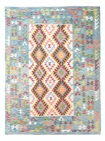 Tapis Kelim - Splash - 251 x 182 cm - multicolore