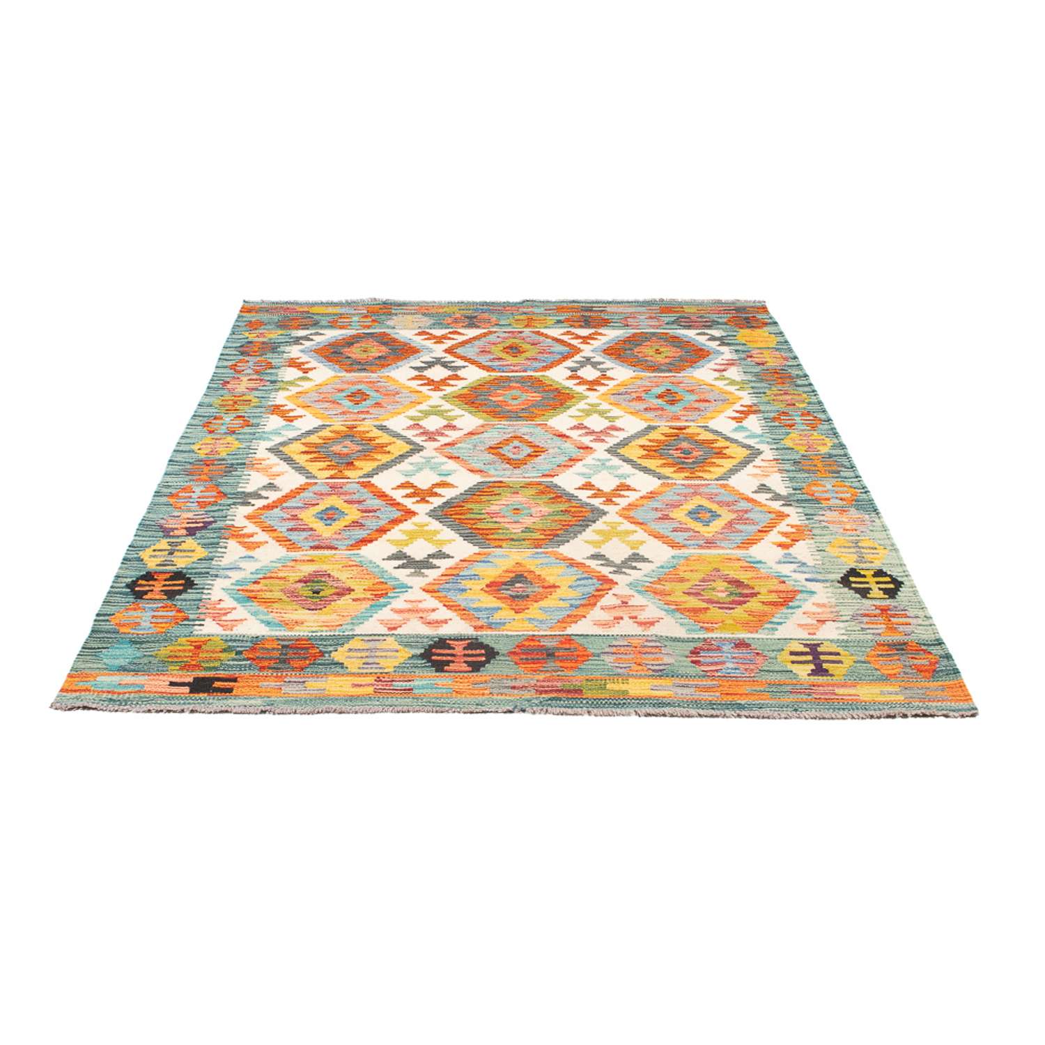 Kelimský koberec - Splash - 182 x 126 cm - vícebarevné