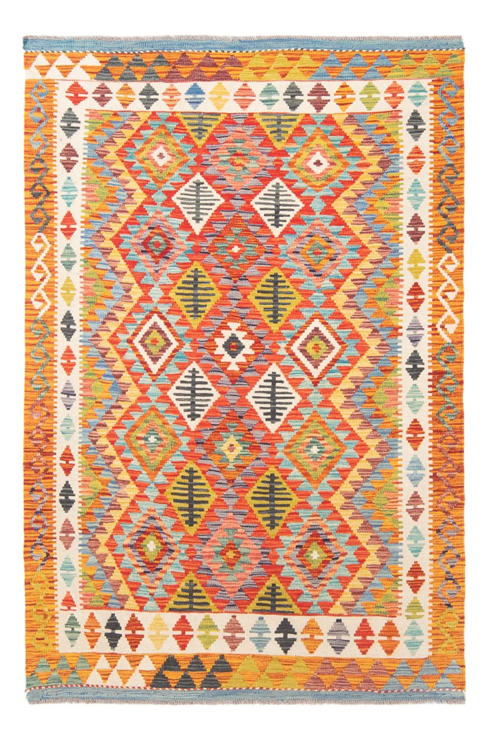 Tapis Kelim - Splash - 190 x 123 cm - multicolore