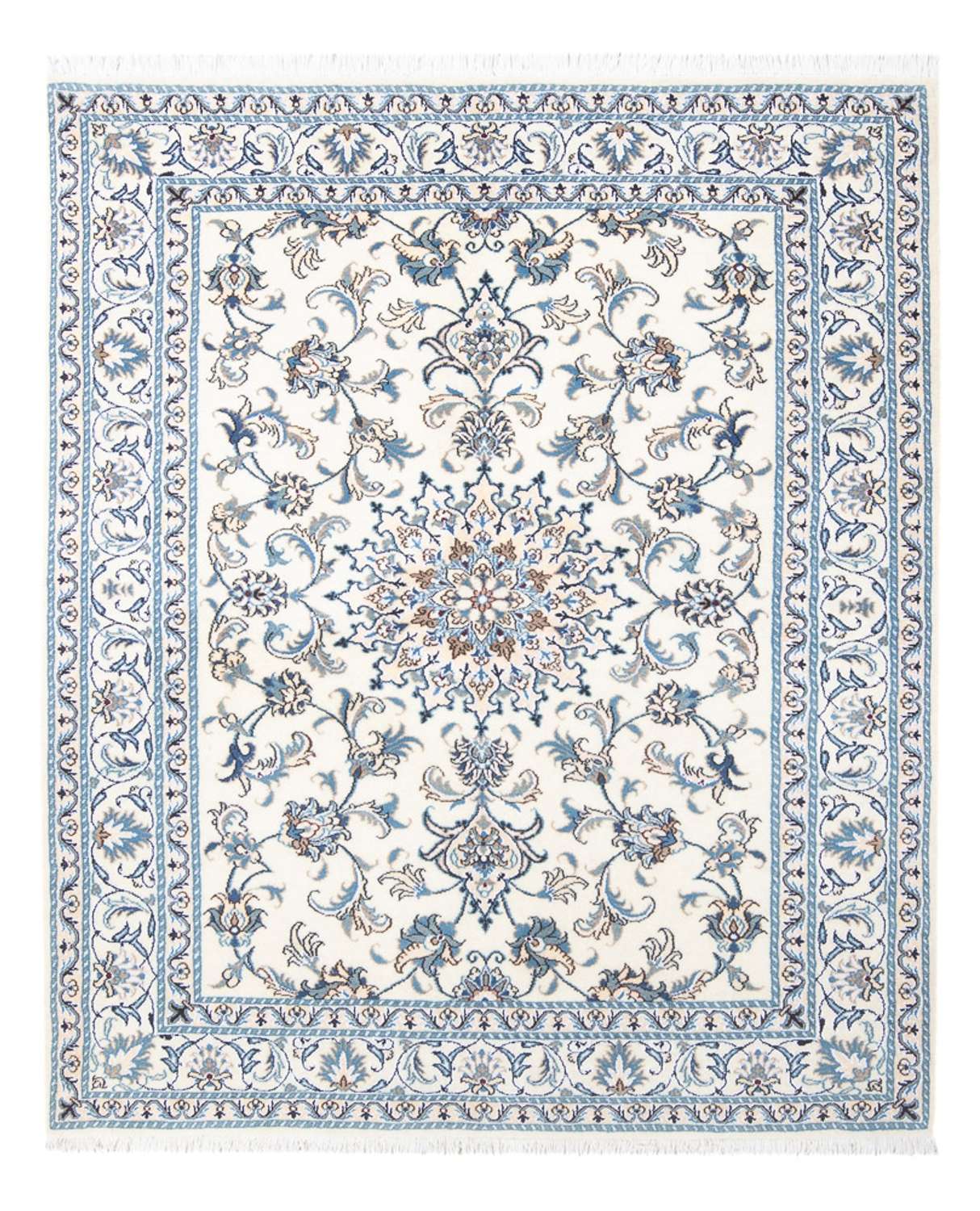 Tapis persan - Nain - 194 x 147 cm - crème