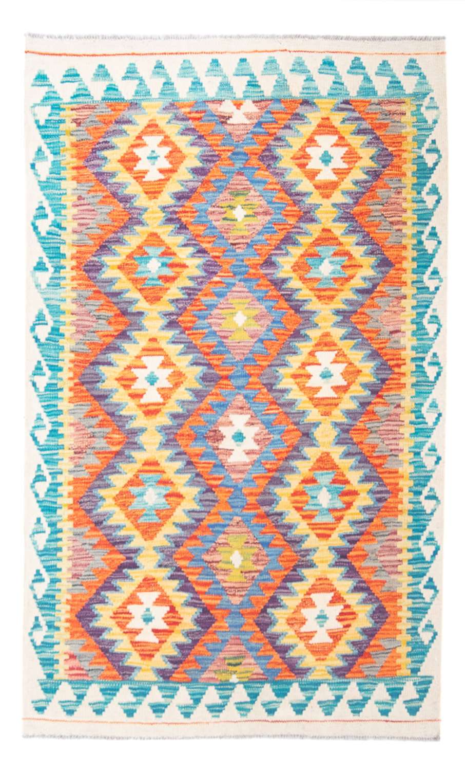 Tapis Kelim - Splash - 155 x 102 cm - multicolore