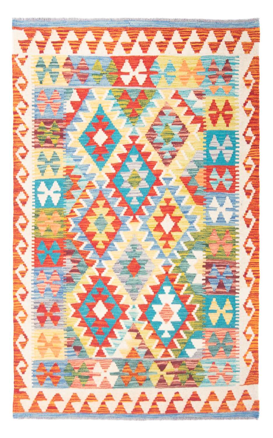 Kelimský koberec - Splash - 147 x 101 cm - vícebarevné