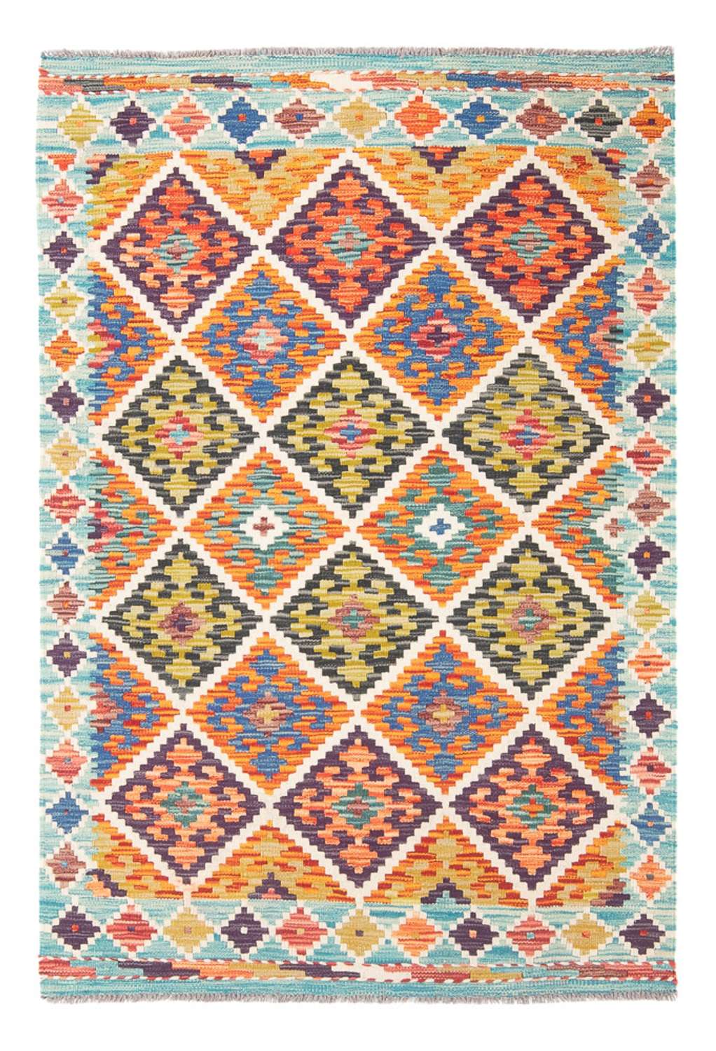 Tapete Kelim - Splash - 153 x 99 cm - multicolorido