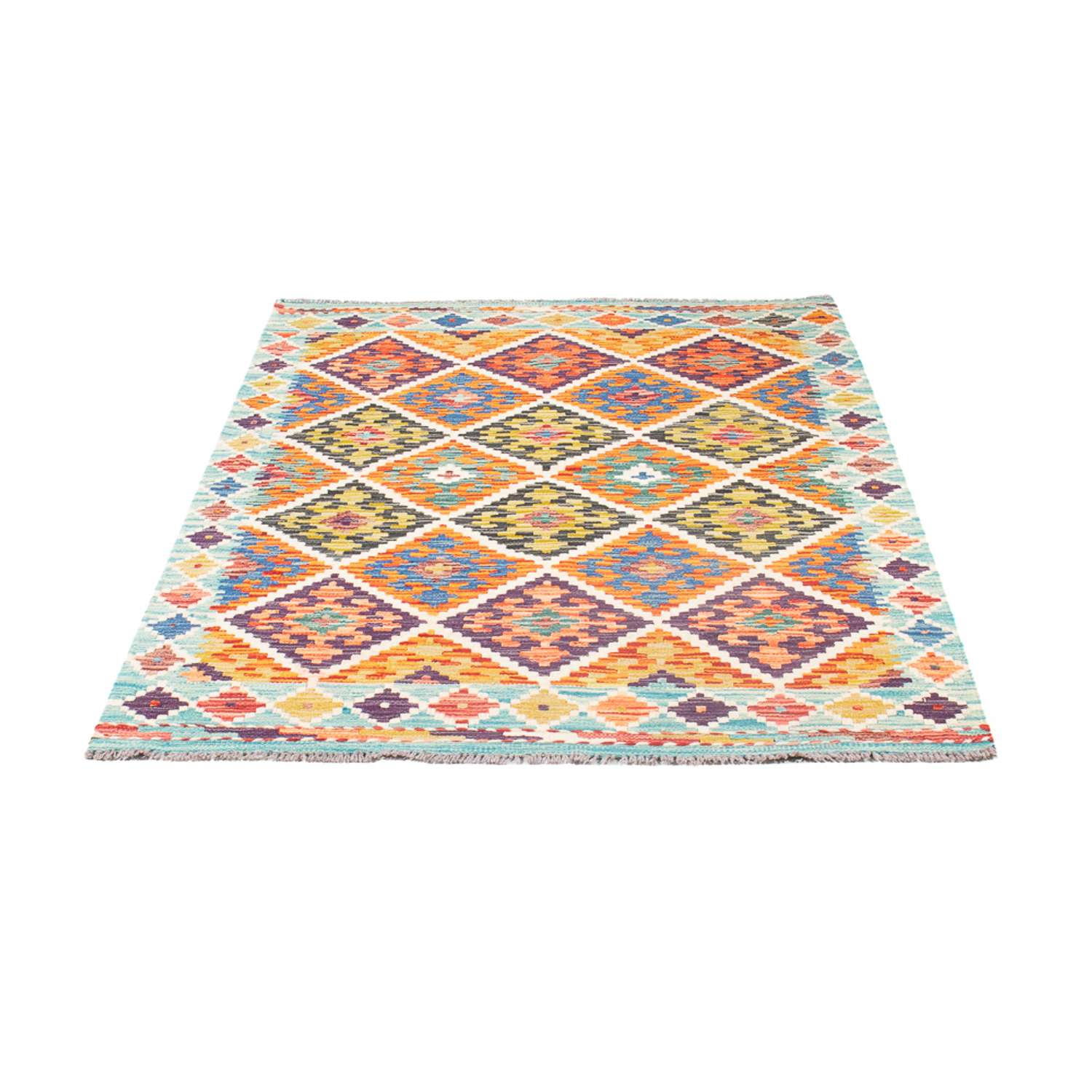 Kelim Carpet - Splash - 153 x 99 cm - flerfärgad