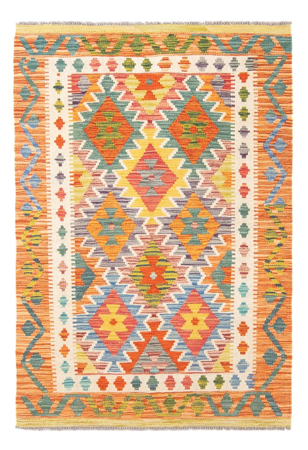 Kelim Carpet - Splash - 147 x 100 cm - flerfärgad