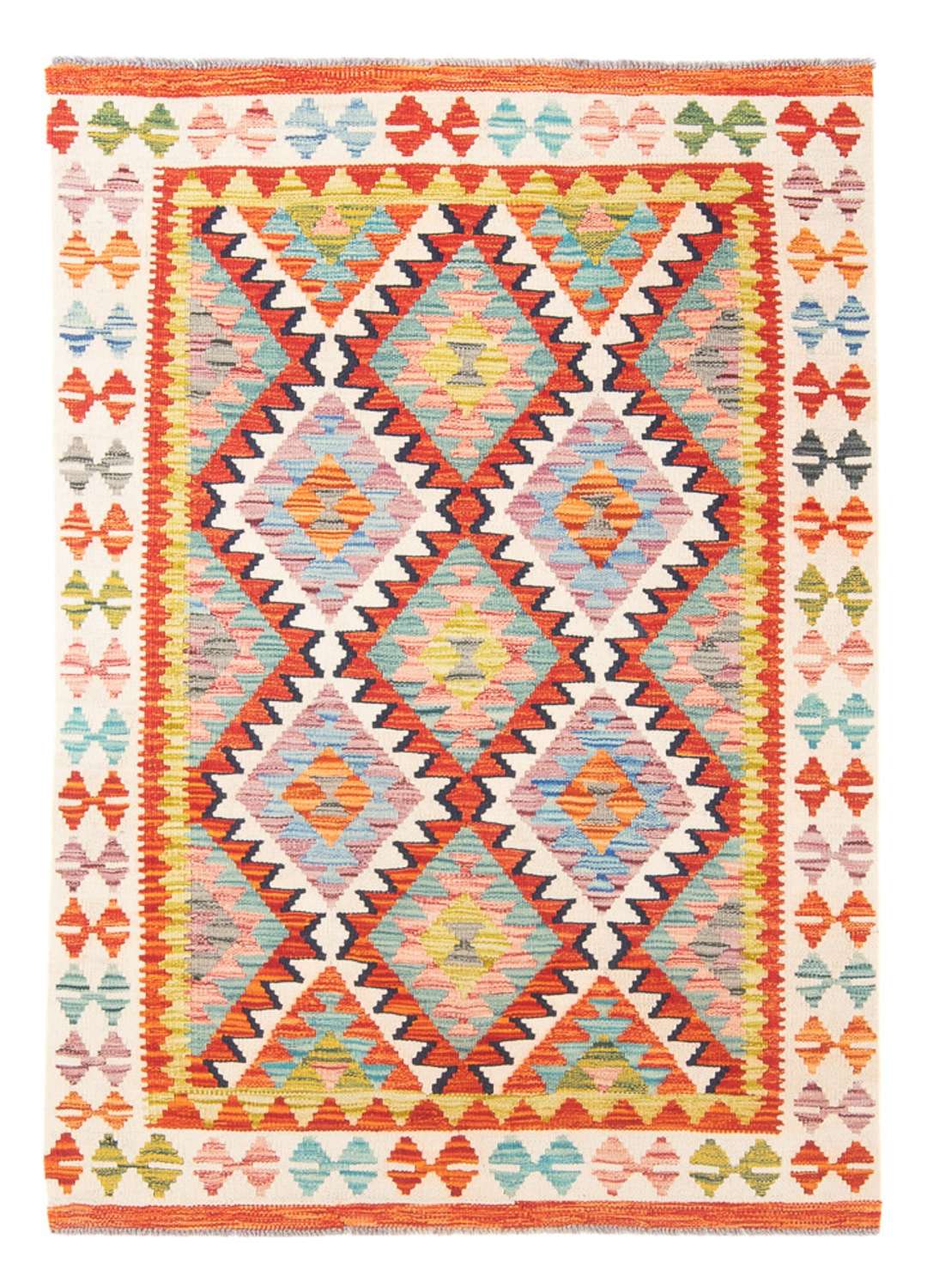 Kelim Carpet - Splash - 150 x 101 cm - flerfärgad