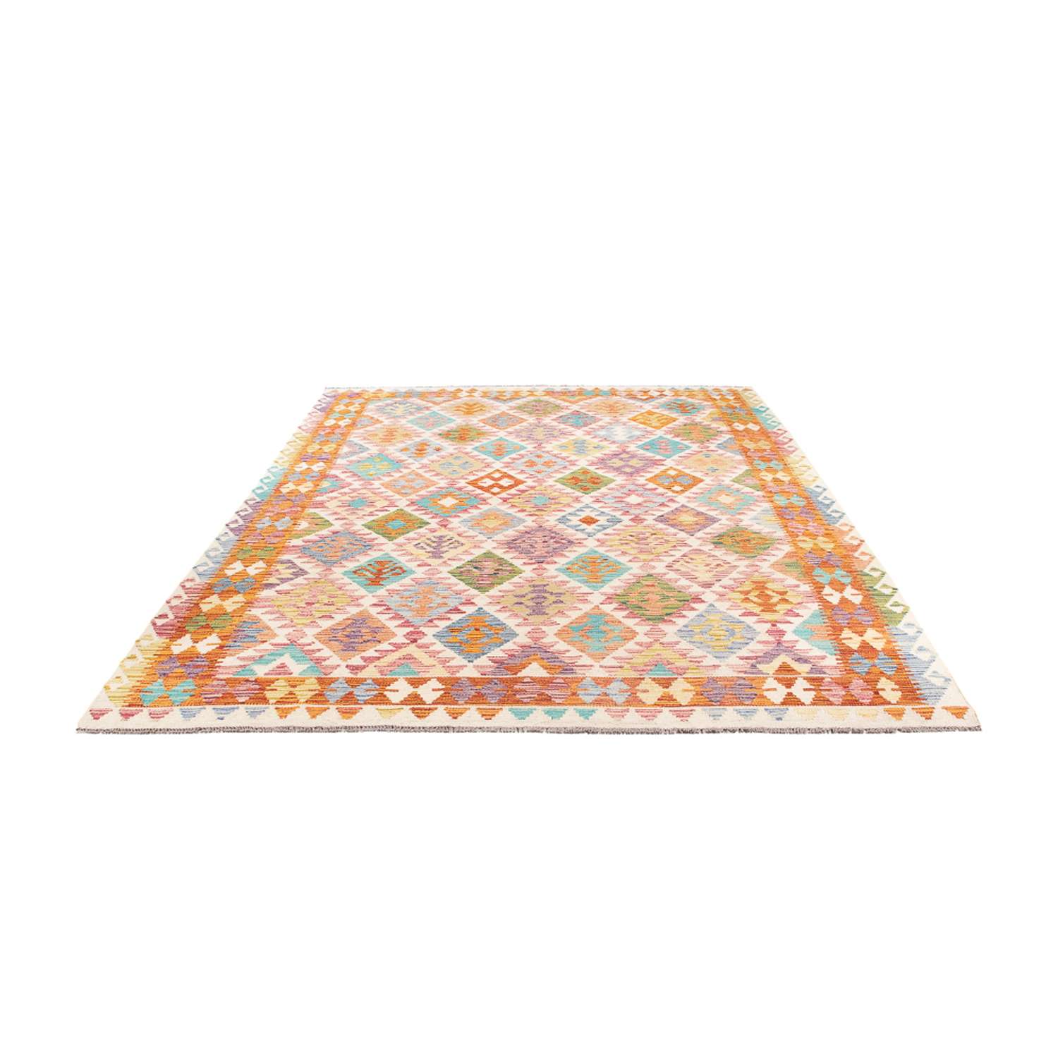 Kelim Carpet - Splash - 291 x 198 cm - flerfärgad