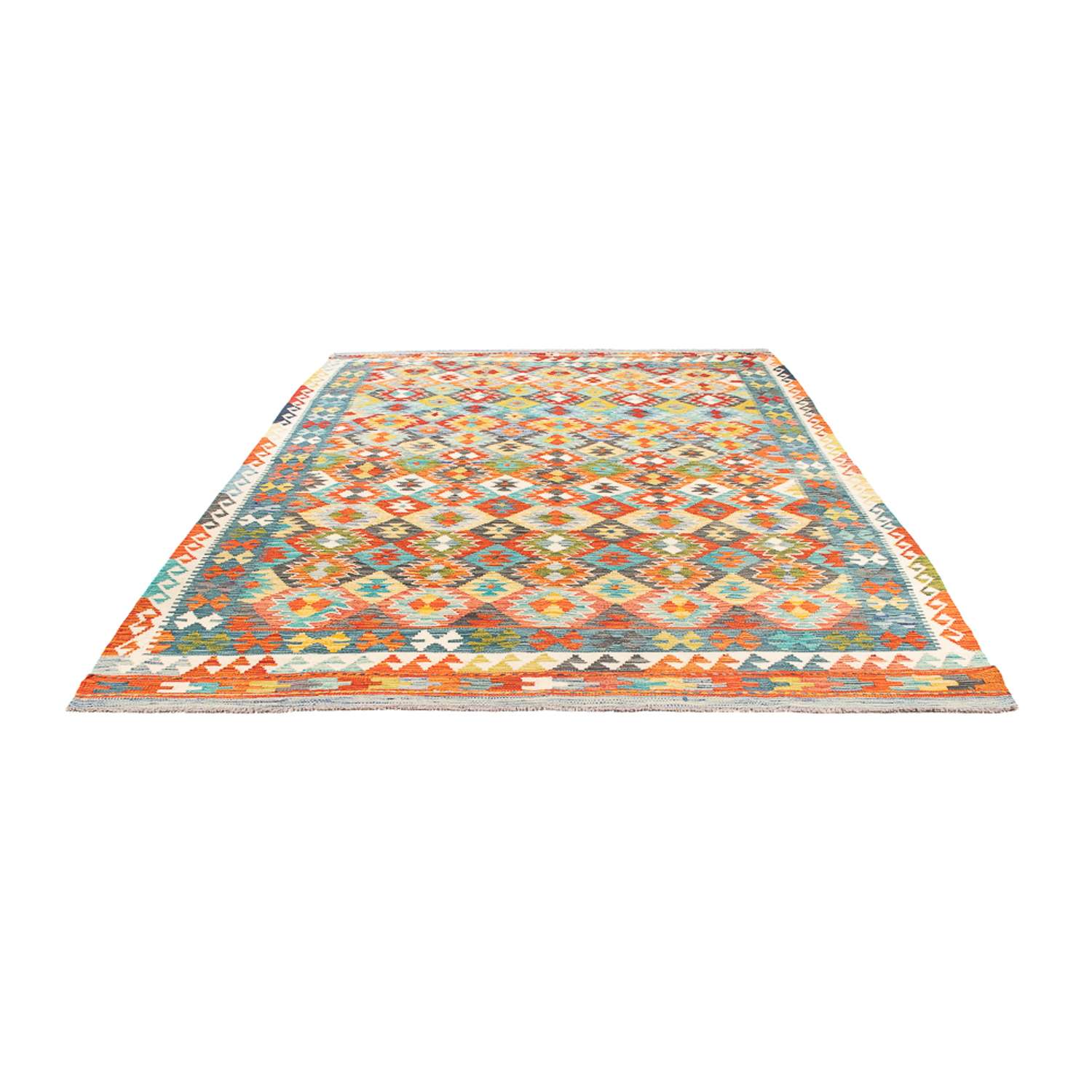 Kelim tapijt - Splash - 290 x 202 cm - veelkleurig
