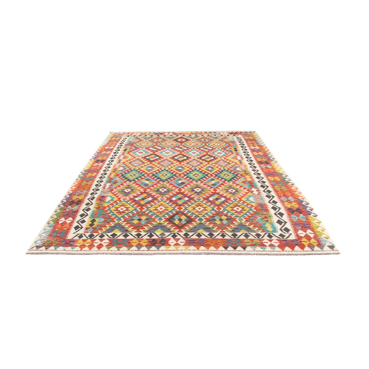 Kelim Carpet - Splash - 287 x 202 cm - flerfärgad