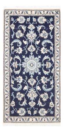 Alfombra persa - Nain - 135 x 67 cm - azul oscuro