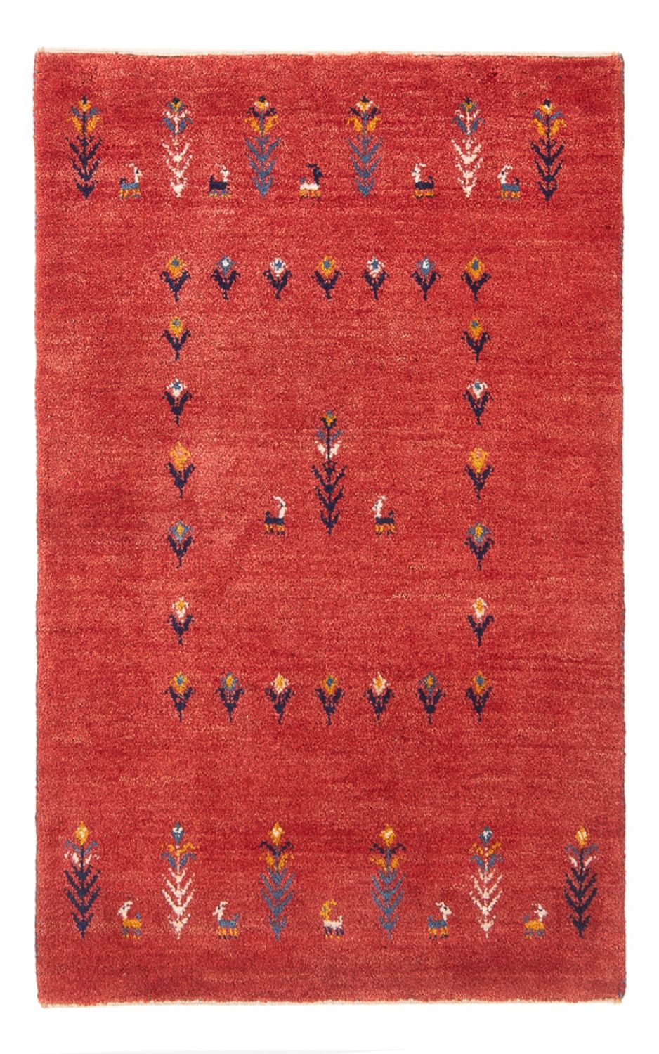 Gabbeh Teppich - Perser - 123 x 83 cm - rot