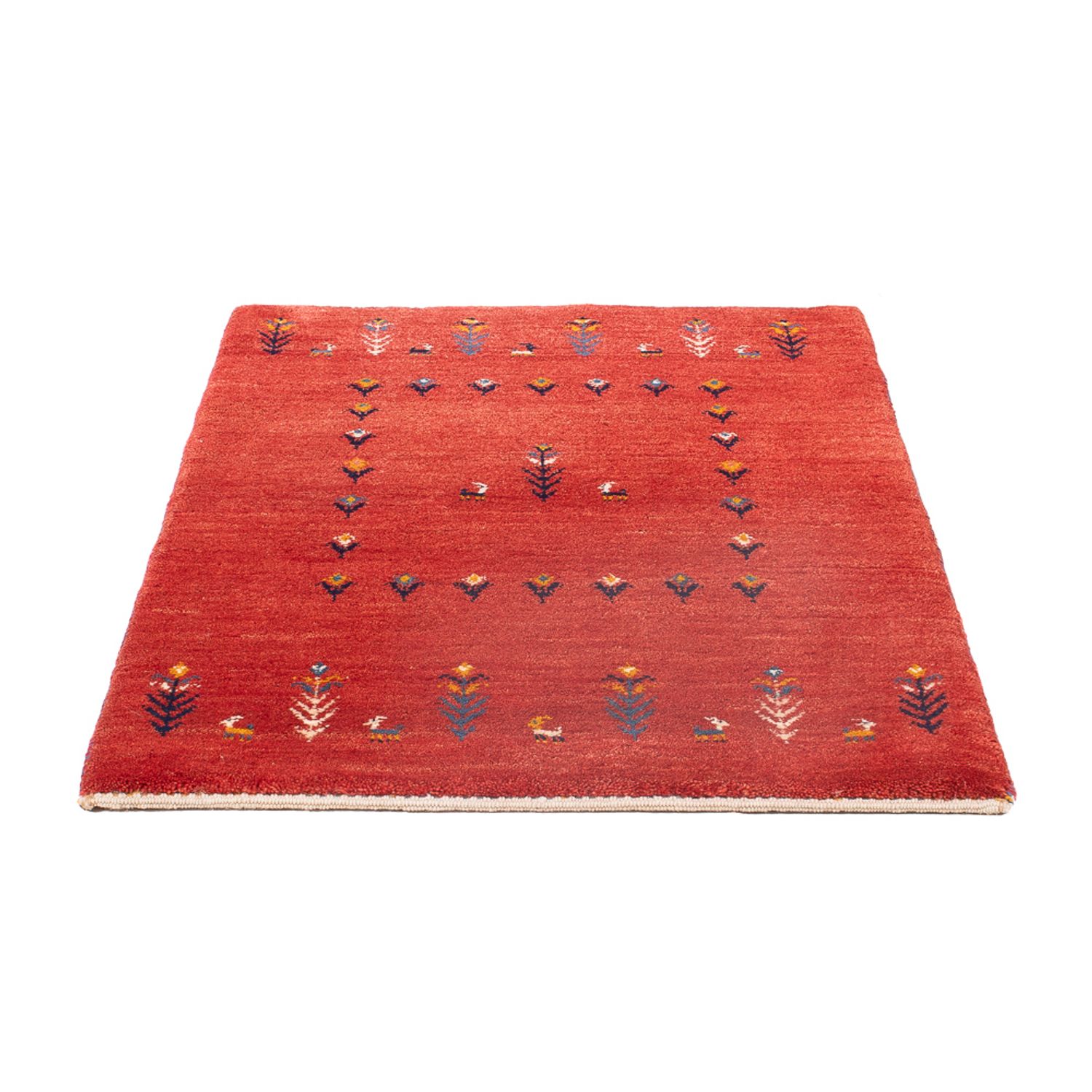 Alfombra Gabbeh - Persa - 123 x 83 cm - rojo