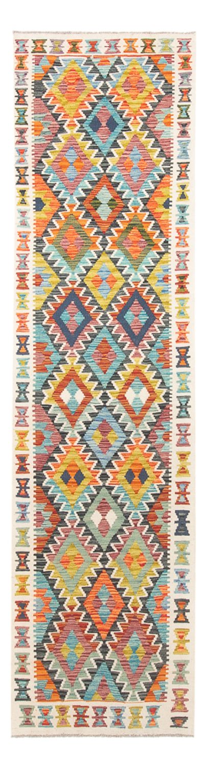 Tapis de couloir Tapis Kelim - Splash - 281 x 80 cm - multicolore