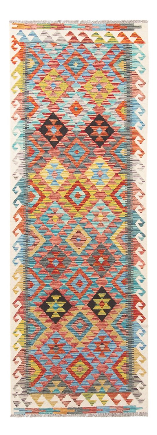 Tapis de couloir Tapis Kelim - Splash - 232 x 80 cm - multicolore