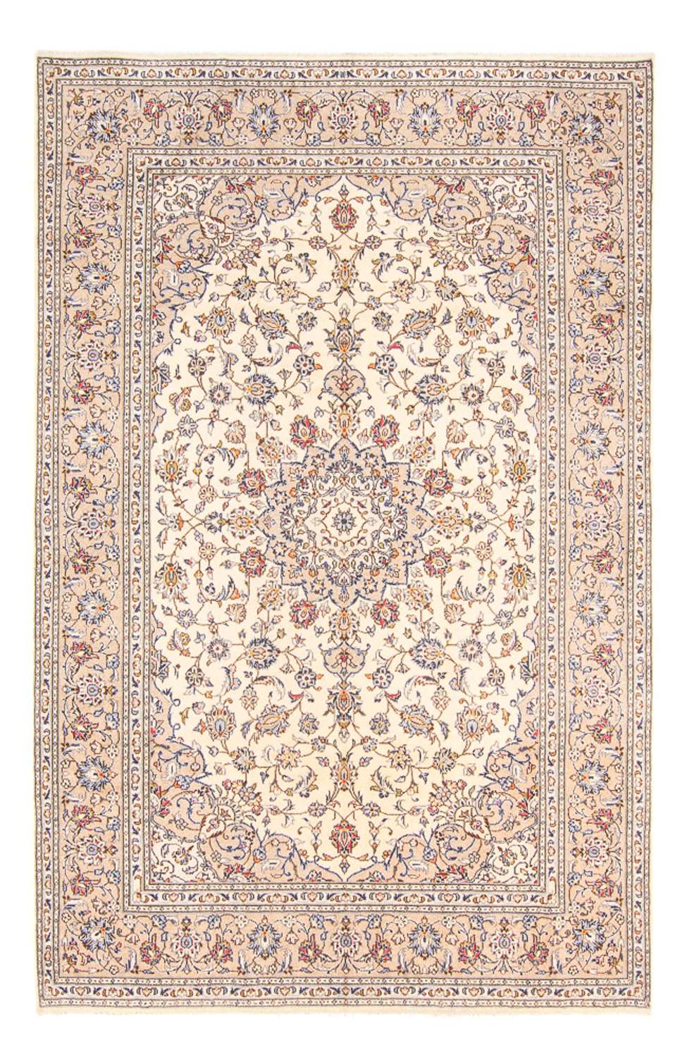 Tapis persan - Keshan - 274 x 197 cm - crème