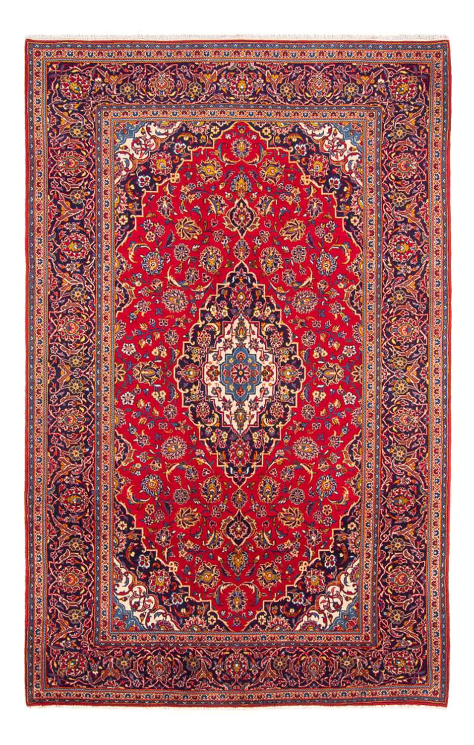 Alfombra persa - Keshan - 294 x 194 cm - rojo