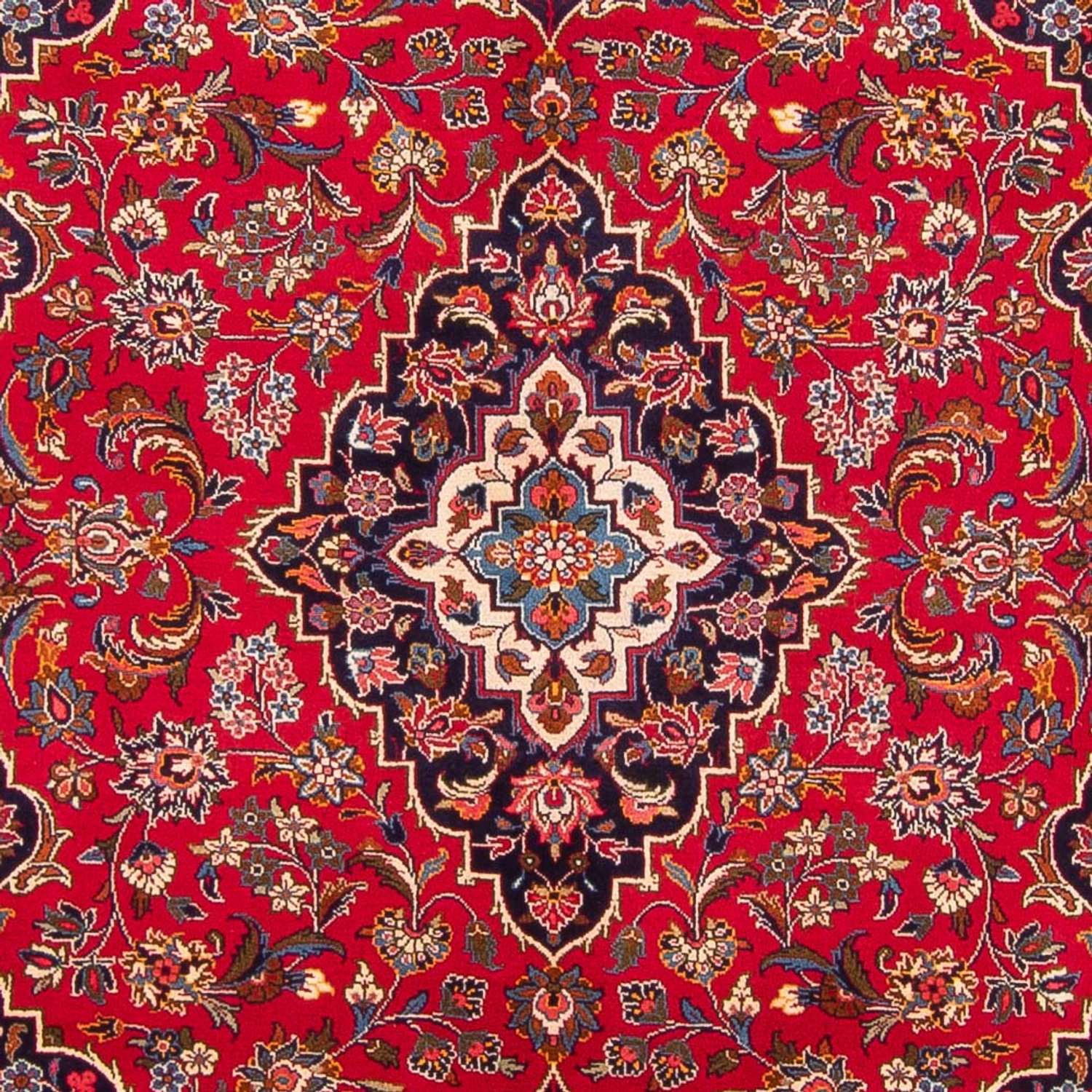 Alfombra persa - Keshan - 293 x 195 cm - rojo