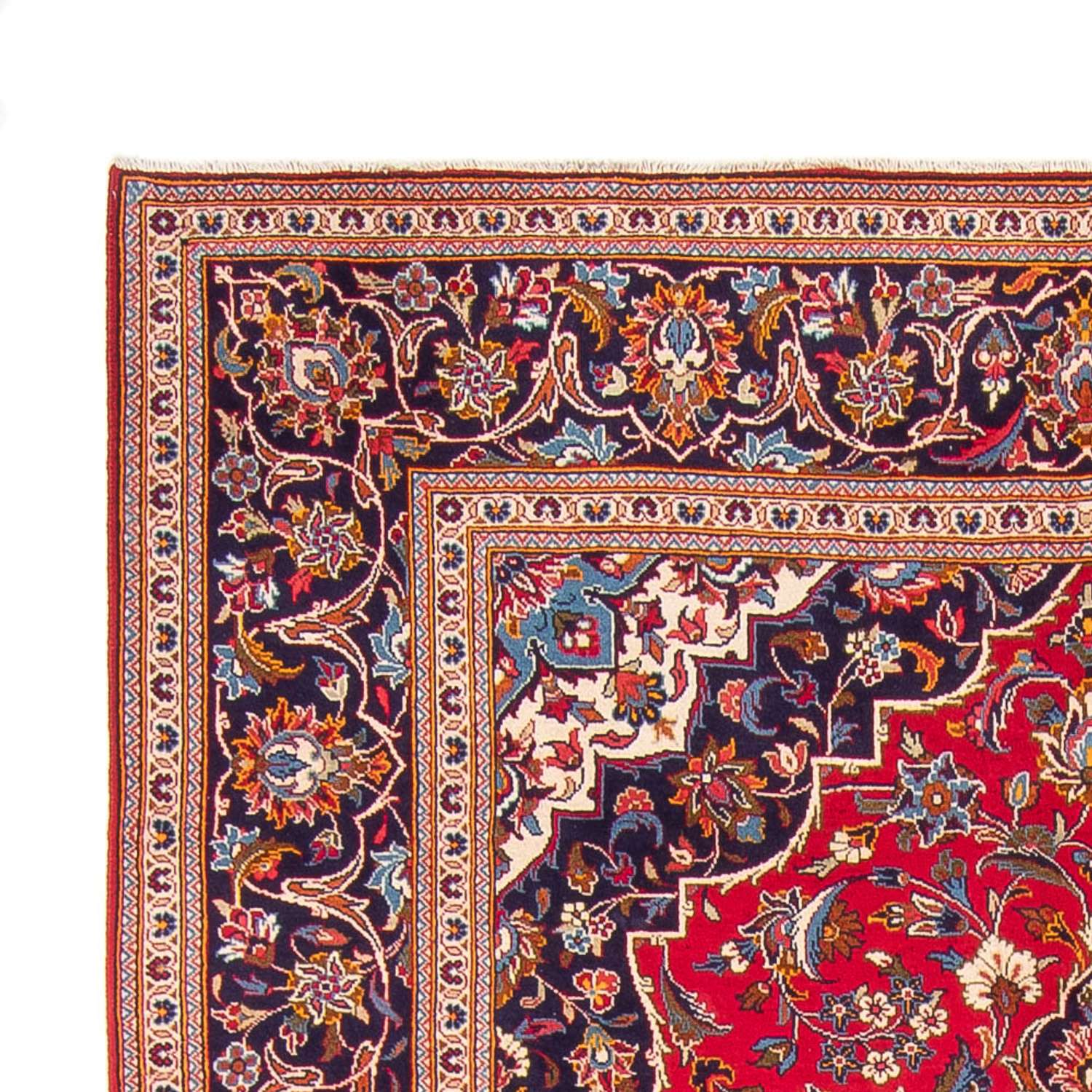 Tapete persa - Keshan - 293 x 195 cm - vermelho