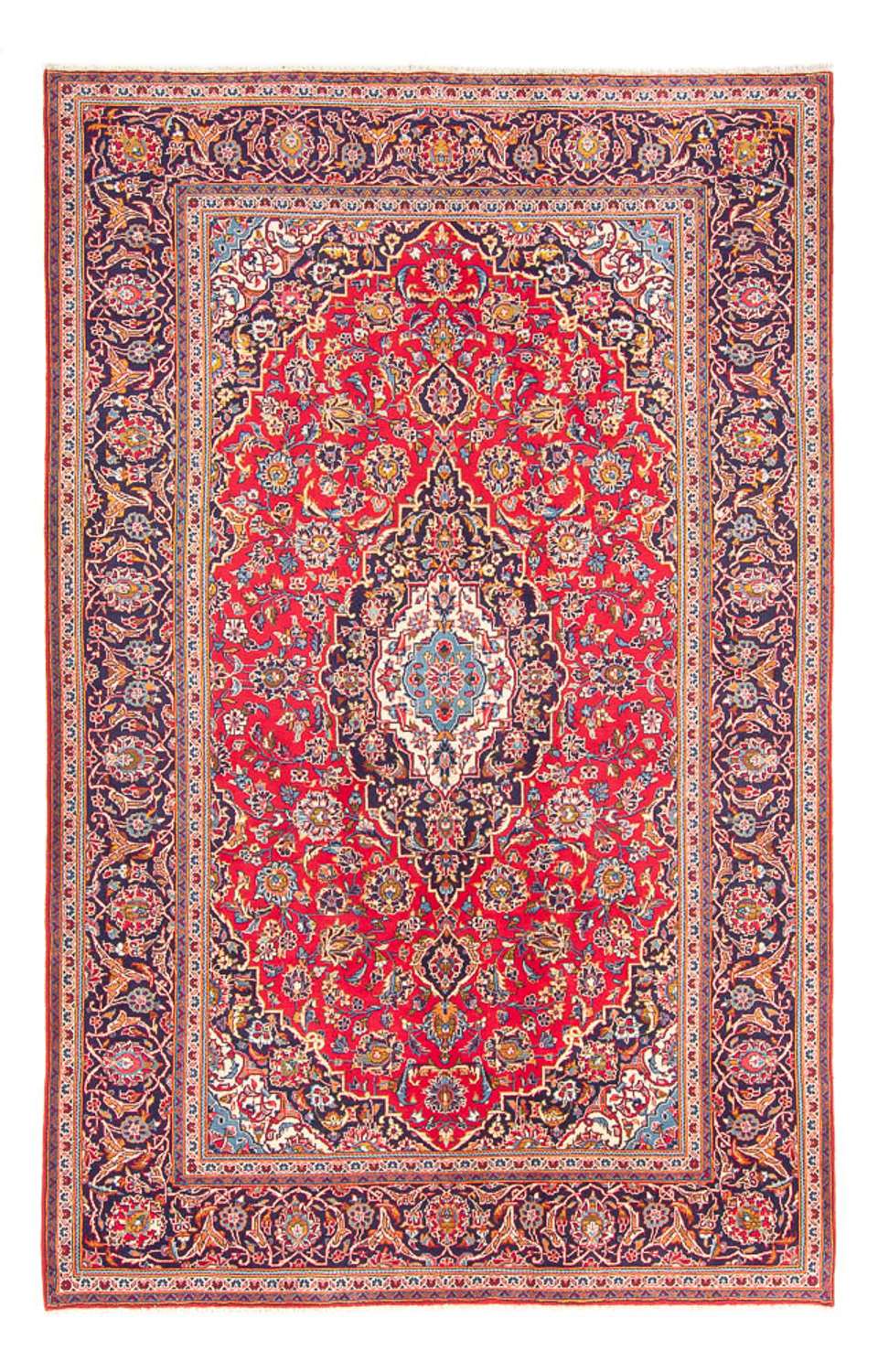 Tapete persa - Keshan - 297 x 194 cm - vermelho