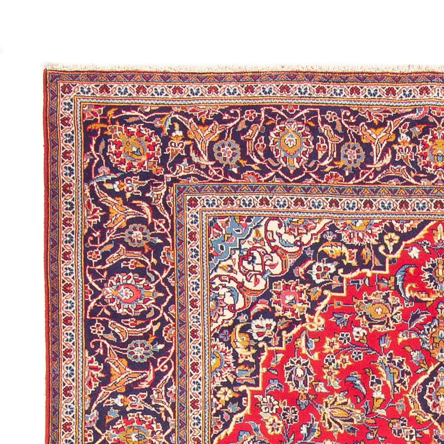 Alfombra persa - Keshan - 297 x 194 cm - rojo