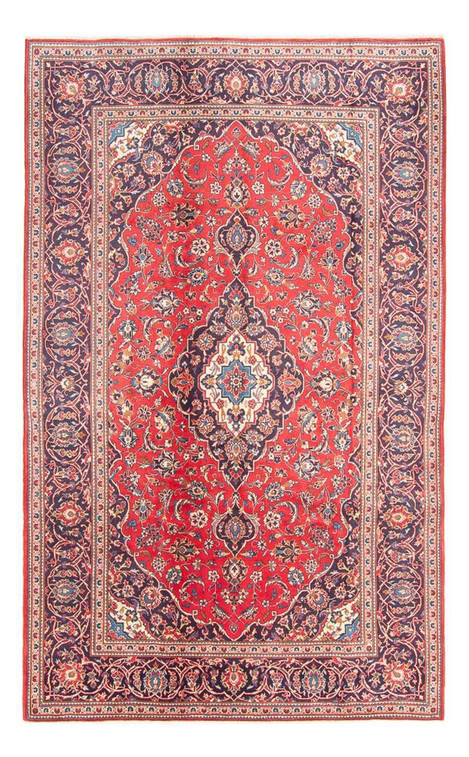 Alfombra persa - Keshan - 303 x 191 cm - rojo