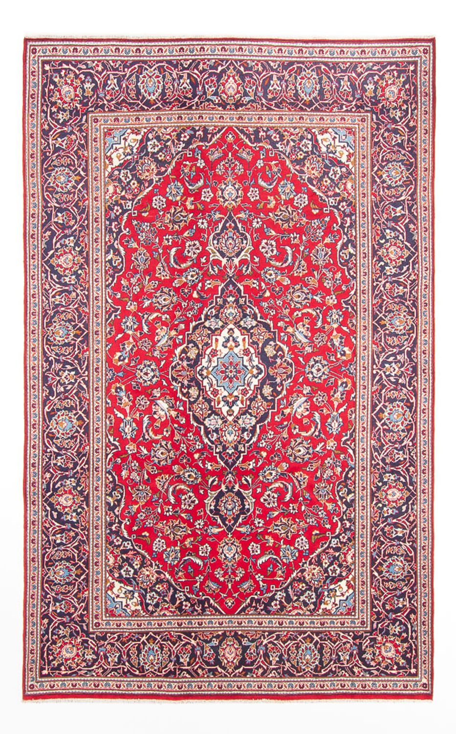 Alfombra persa - Keshan - 295 x 197 cm - rojo