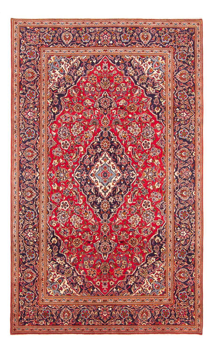 Alfombra persa - Keshan - 298 x 196 cm - rojo