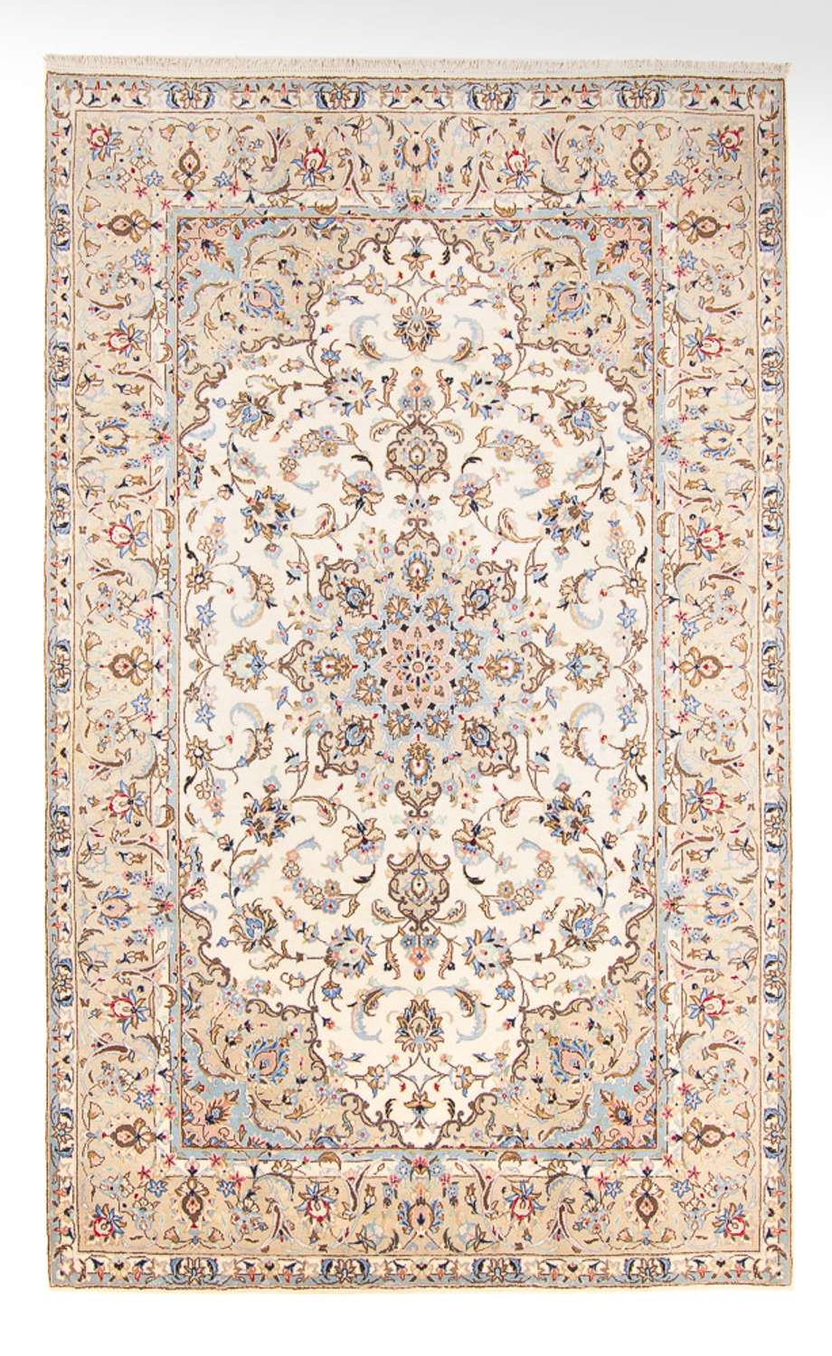 Alfombra persa - Keshan - 310 x 203 cm - crema