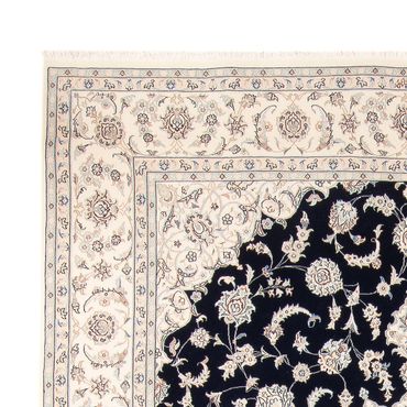 Tapis persan - Nain - 280 x 227 cm - bleu foncé