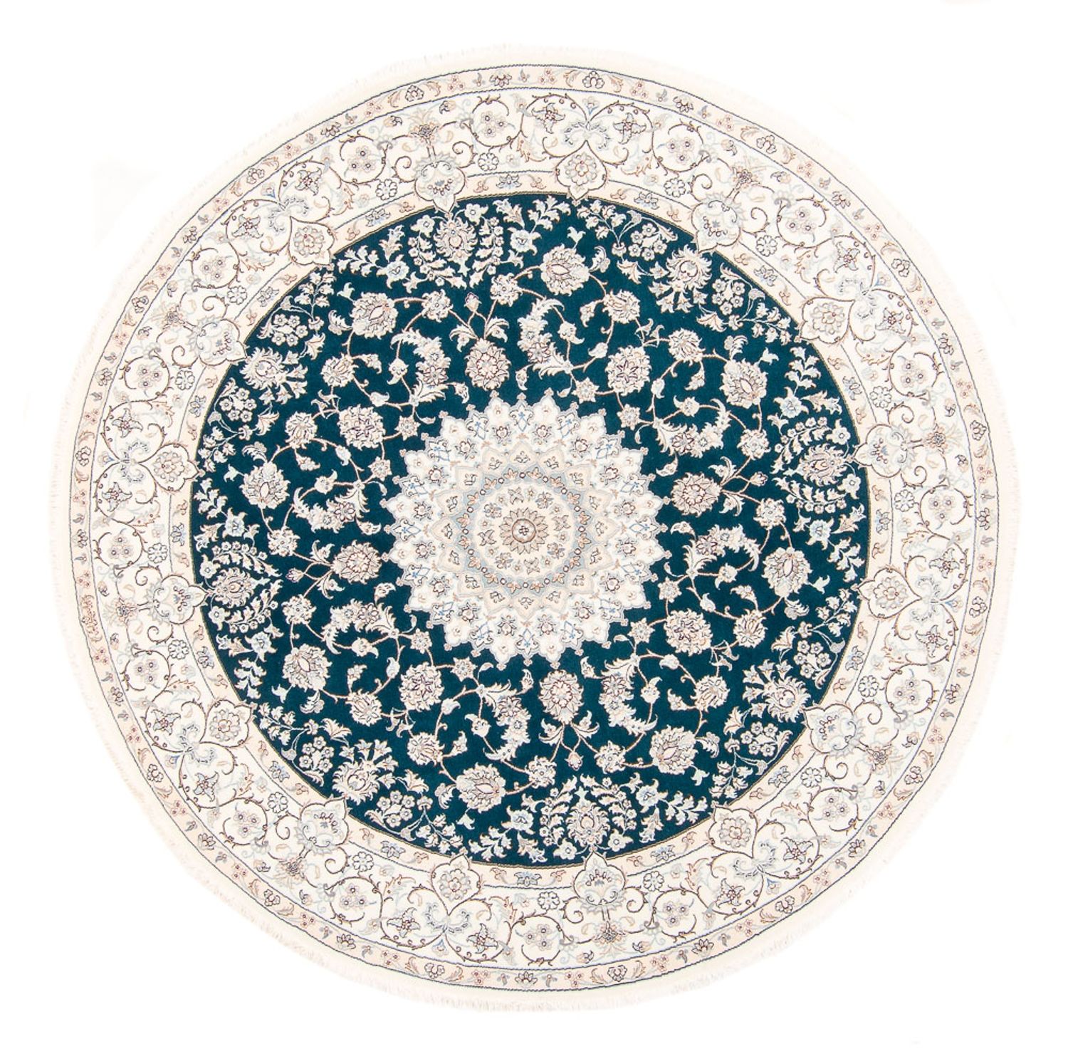 Perser Rug - Nain round  - 200 x 200 cm - petrol blue