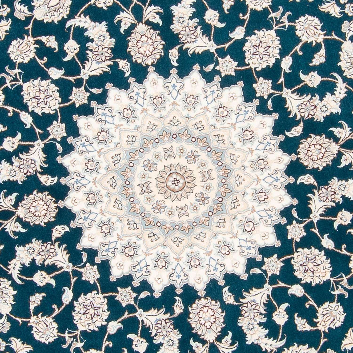 Perser Rug - Nain round  - 200 x 200 cm - petrol blue