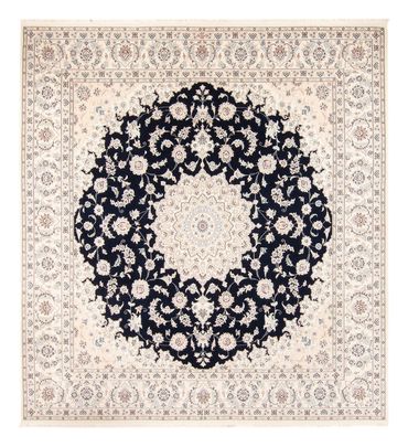 Tapis persan - Nain - 266 x 248 cm - bleu foncé