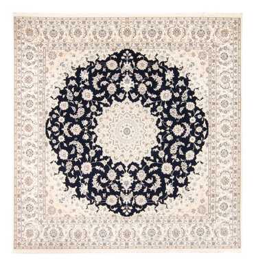 Tapis persan - Nain carré  - 246 x 242 cm - bleu foncé