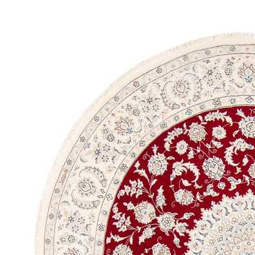 Tapis persan - Nain ronde  - 200 x 200 cm - rouge