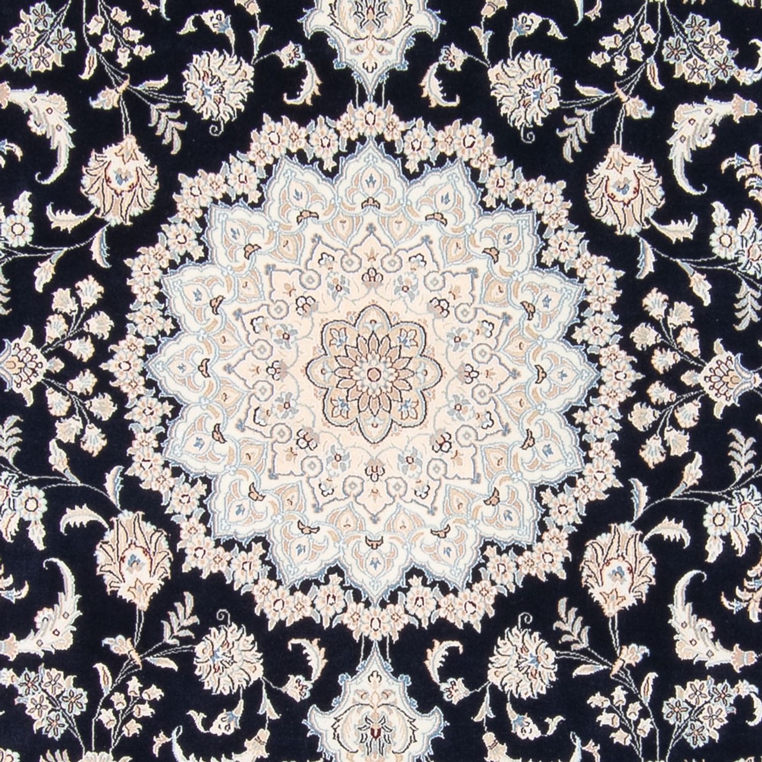 Alfombra persa - Nain - 266 x 223 cm - azul oscuro