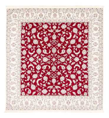 Tapis persan - Nain carré  - 215 x 195 cm - rouge