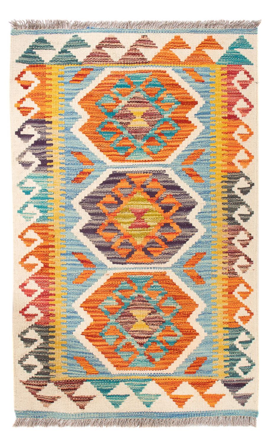 Kelim Carpet - Splash - 87 x 54 cm - flerfärgad