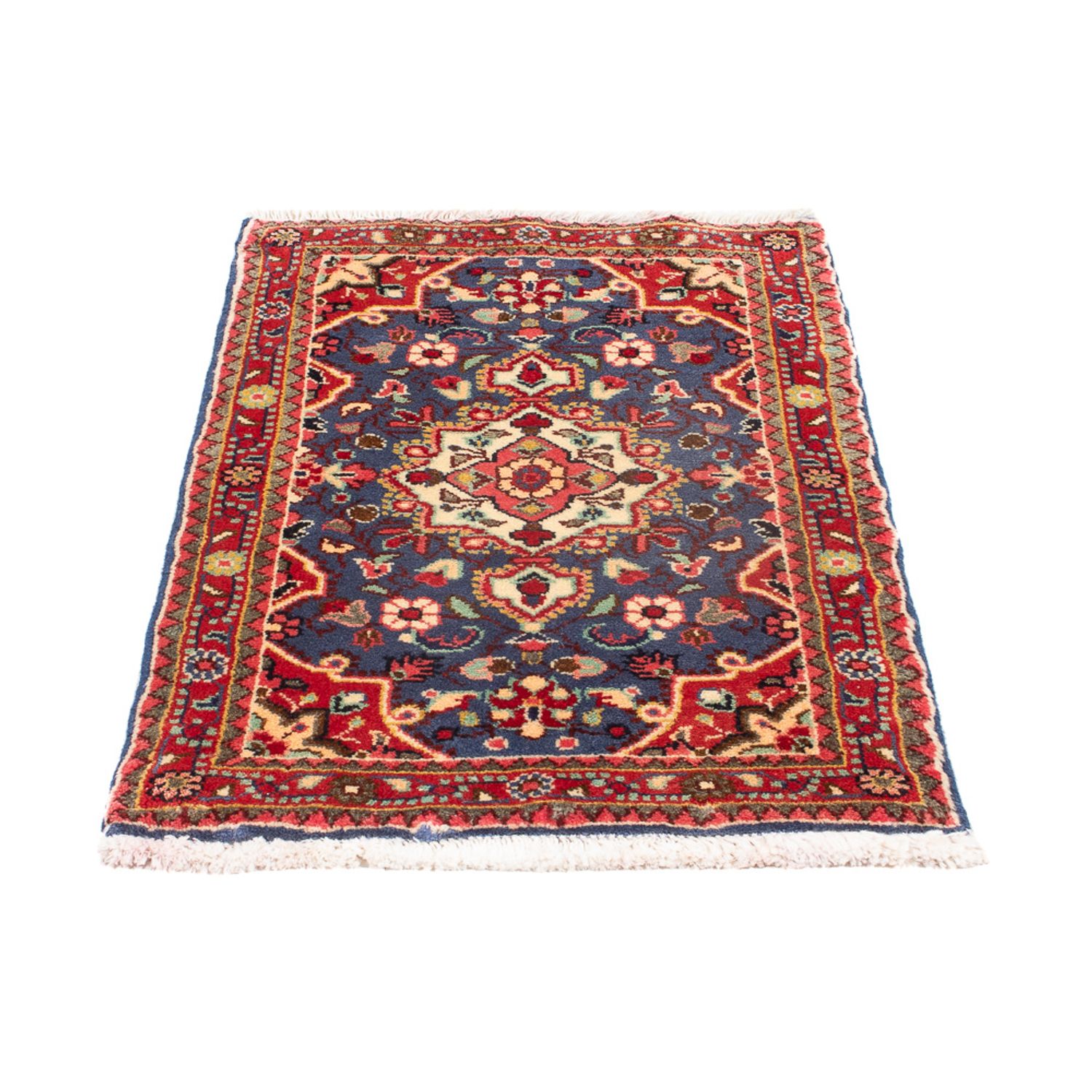 Tapis persan - Nomadic - 80 x 50 cm - bleu foncé