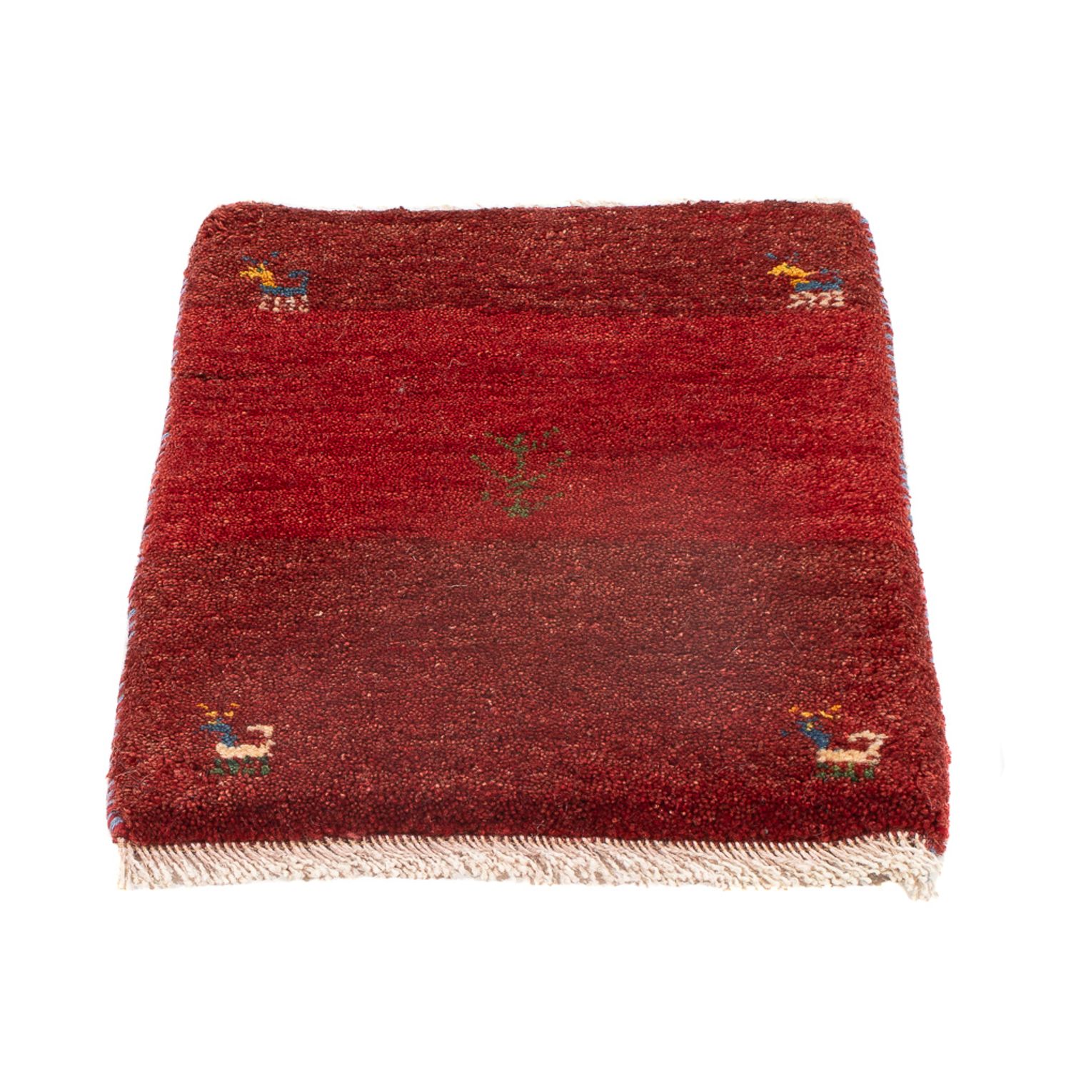 Tapis Gabbeh - Persan - 60 x 40 cm - rouge bordeaux