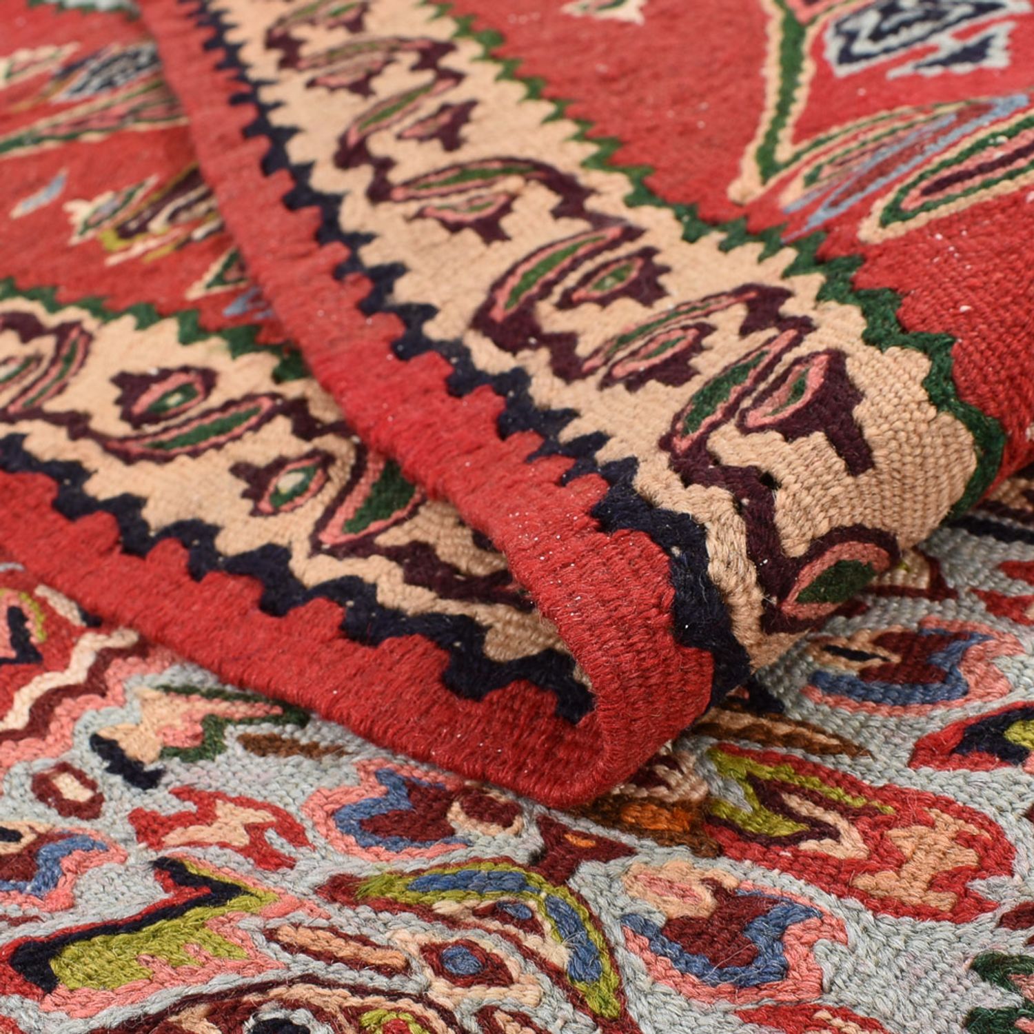 Kelim Carpet - orientalisk matta - 287 x 203 cm - terrakotta