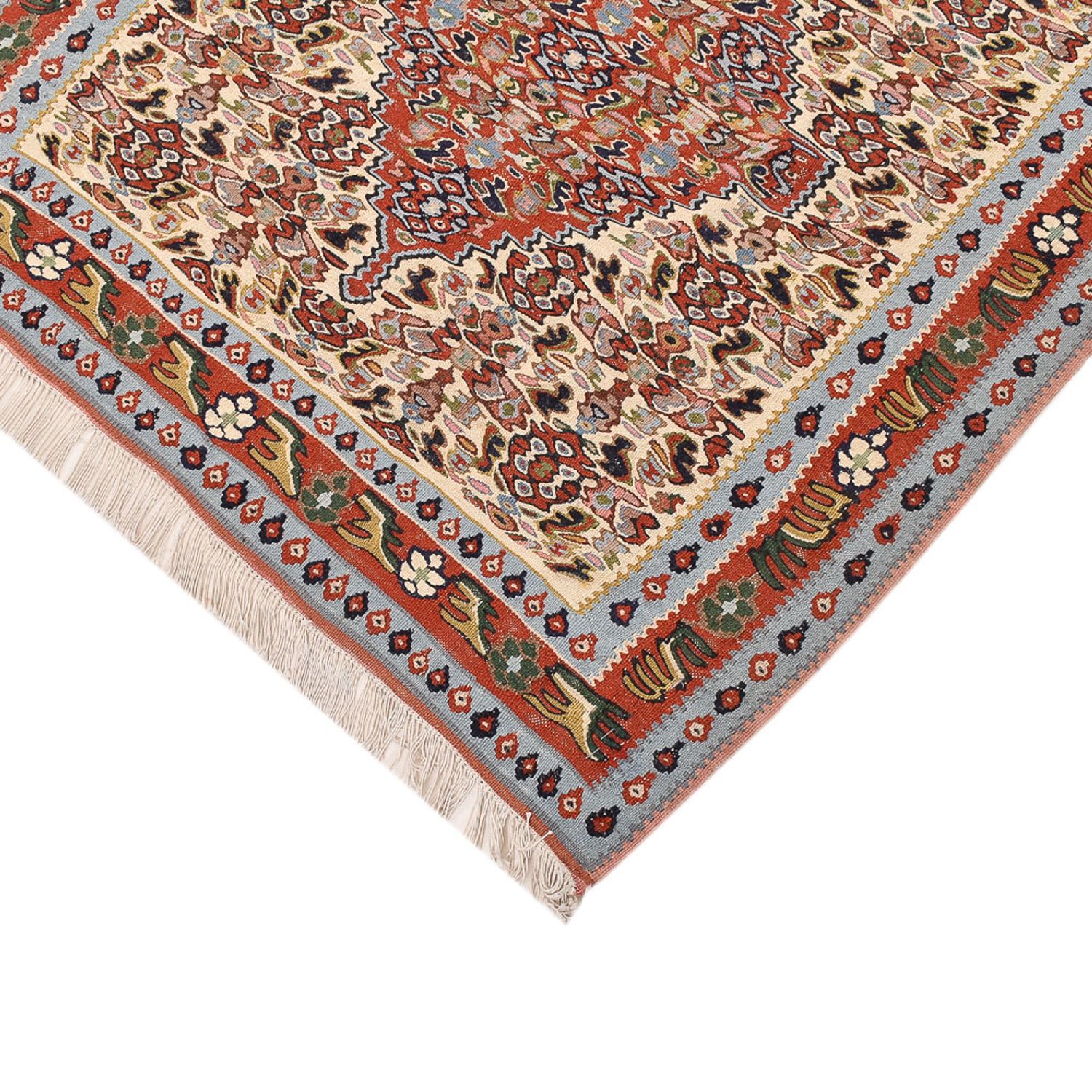 Loper Kelim tapijt - Oosters - 393 x 87 cm - beige