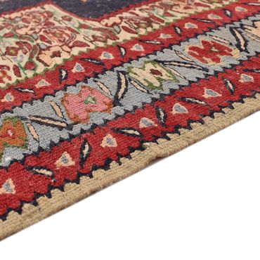 Tapis de couloir Tapis Kelim - Oriental - 395 x 87 cm - bleu foncé