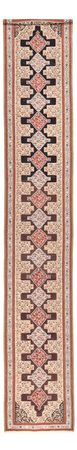 Runner Kelim Carpet - orientalisk matta - 495 x 85 cm - mörkblå