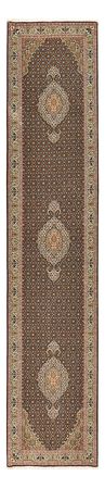 Løper Persisk teppe - Tabriz - Royal - 396 x 82 cm - mørk beige