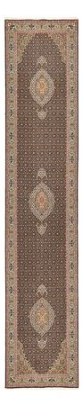 Loper Perzisch tapijt - Tabriz - Royal - 390 x 82 cm - donker beige