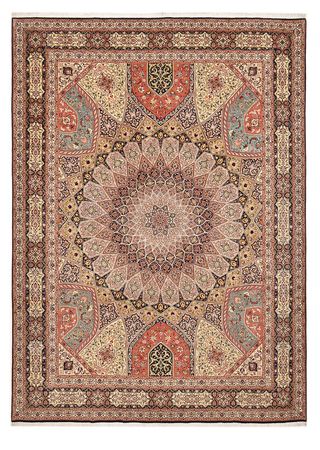 Persisk teppe - Tabriz - Royal - 396 x 298 cm - mørk beige